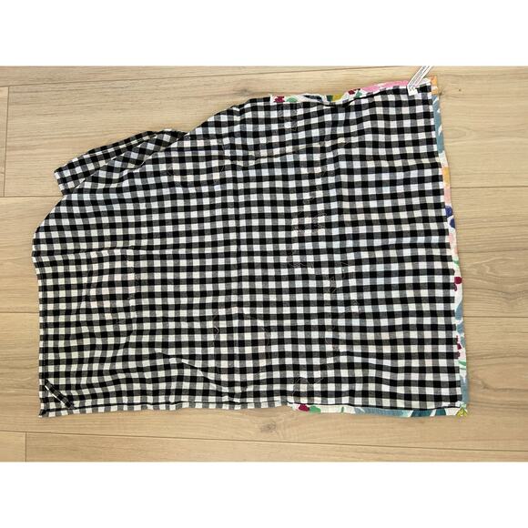 NWOT Anthropologie Apron Floral Black Check & Tea Towel - Picture 9 of 11